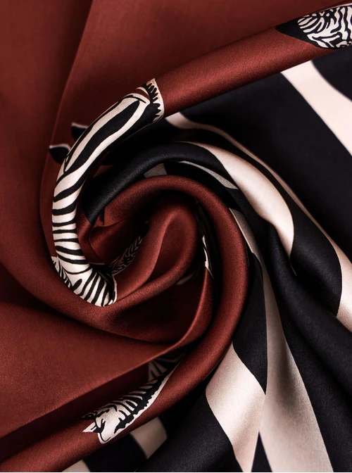 Apaszka Jedwabna, Zebra, 68 cm x 68 cm,  AP11917-07