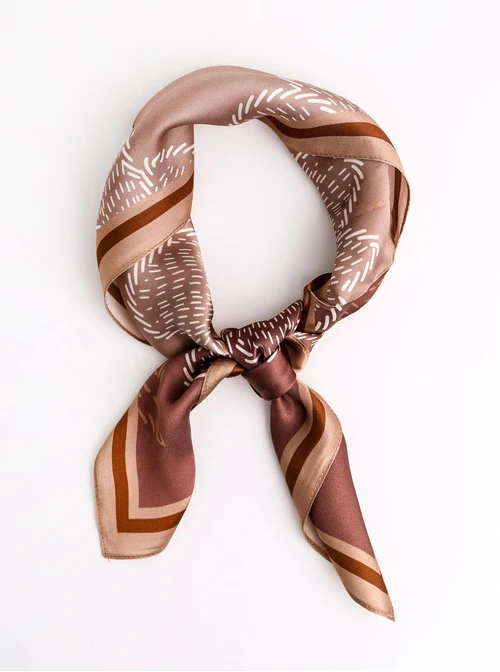 Apaszka Jedwabna, kwiaty, 68 cm x 68 cm, AP11940-07