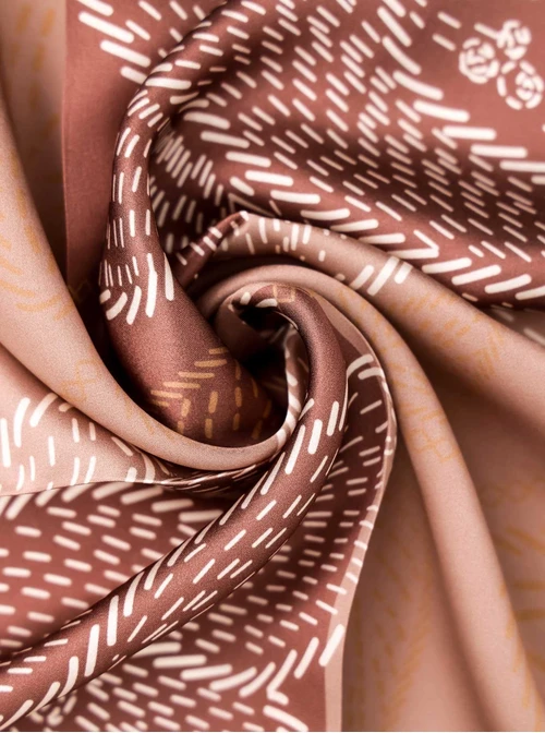 Apaszka Jedwabna, kwiaty, 68 cm x 68 cm, AP11940-07