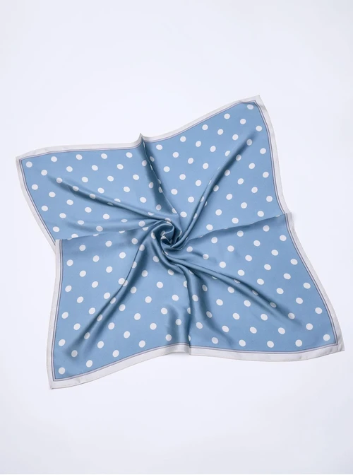 Apaszka Jedwabna, Kropki, 66 cm x 66 cm,  AP11953-07