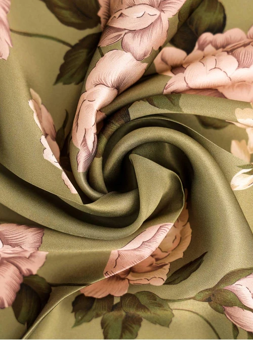 Apaszka Jedwabna, Kwiaty, 68 cm x 68 cm, AP11949-07