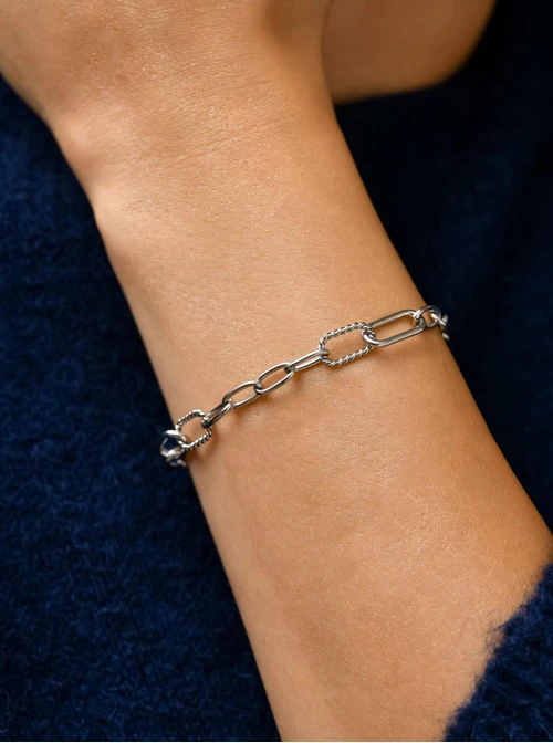 Bransoletka łańcuch, baza Charms, stal S110374S00