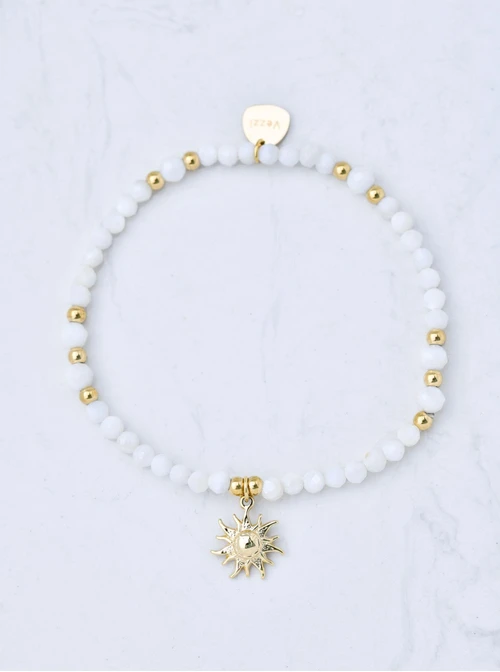 Bransoletka słońce, Muszla, stal pozłacana S110612Z00