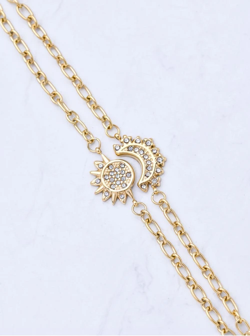 Bransoletka, słońce, stal pozłacana S111309Z00