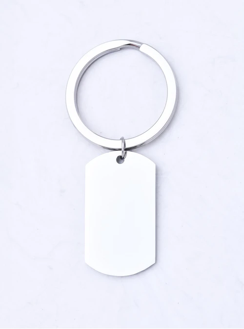  Brelok męski srebrny, stal  KR10553S00