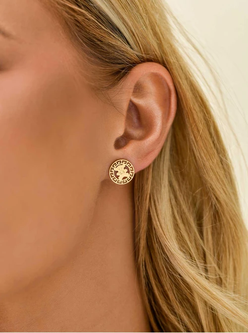 Kolczyki Miś, stal pozłacana S211753Z00