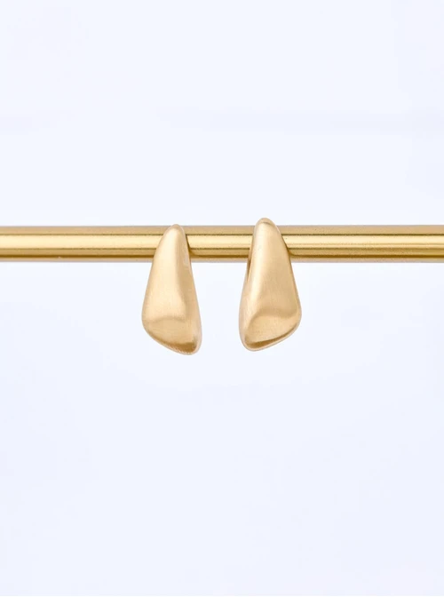 Kolczyki matowe, stal pozłacana S211435Z00