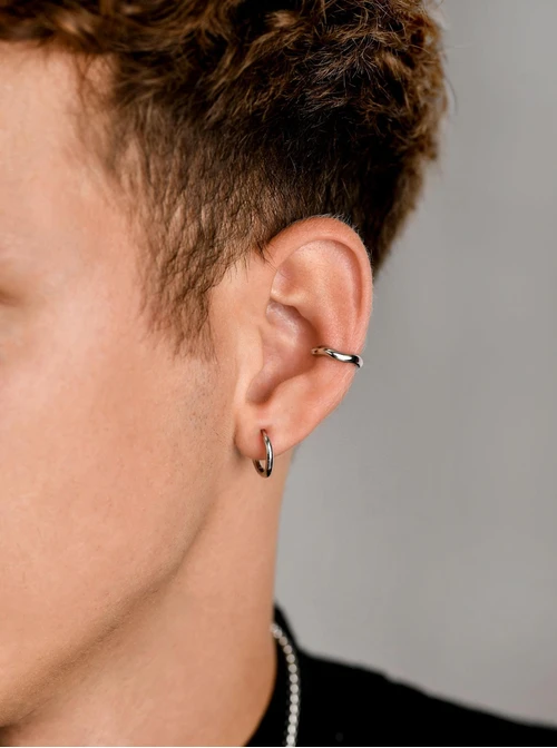 Kolczyki męskie, kółeczka, stal S211569S00