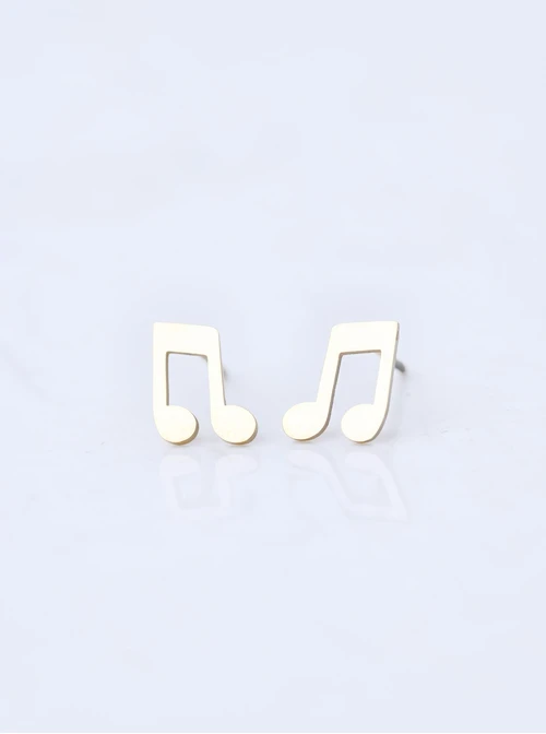 Kolczyki nutki, stal pozłacana S211750Z00