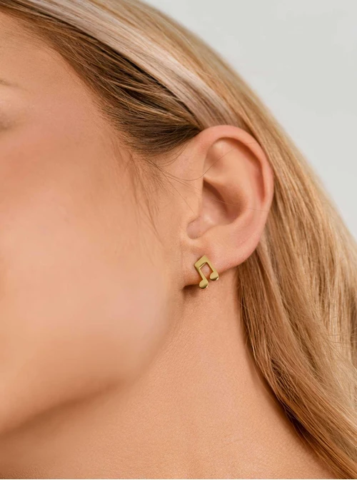 Kolczyki nutki, stal pozłacana S211750Z00