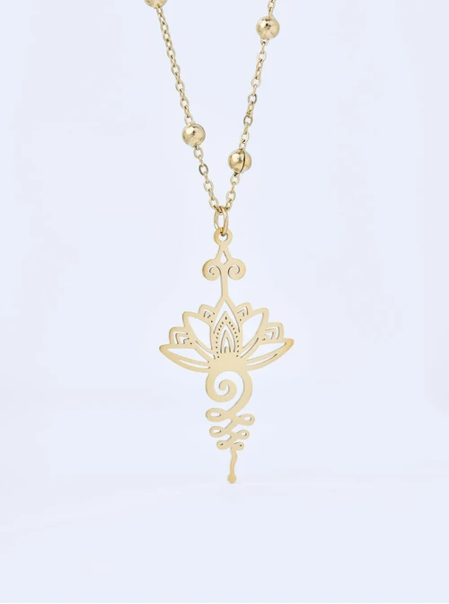 Naszyjnik Ścieżka Duszy, stal pozłacana, S311363Z00