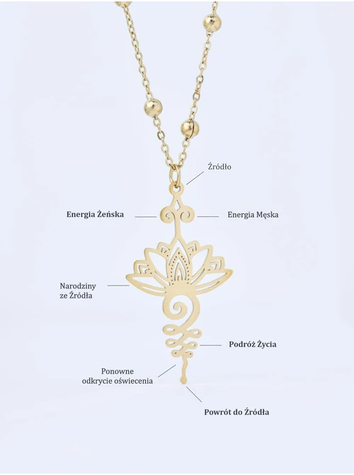 Naszyjnik Ścieżka Duszy, stal pozłacana, S311363Z00
