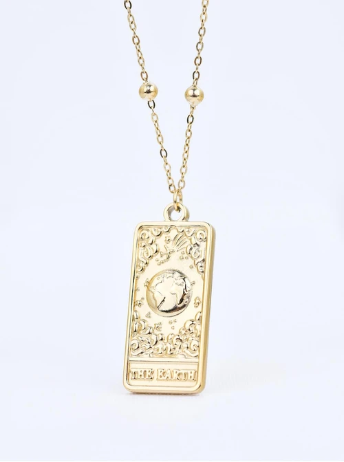 Naszyjnik Tarot Vezzi, stal pozłacana, S310630Z00