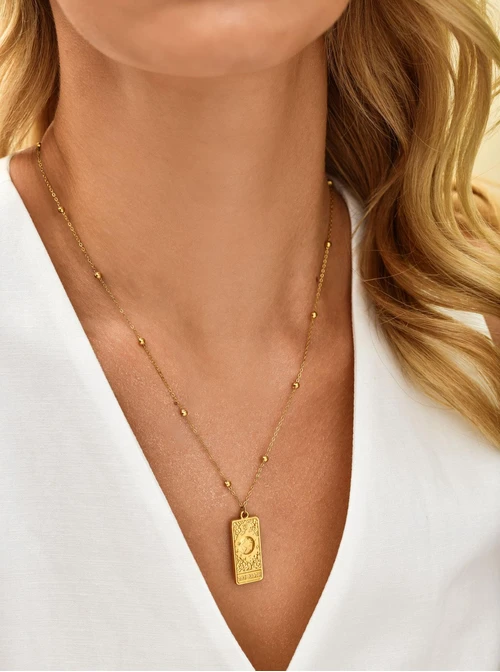 Naszyjnik Tarot Vezzi, stal pozłacana, S310630Z00