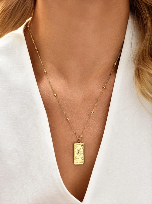 Naszyjnik Tarot Vezzi, stal pozłacana, S310631Z00