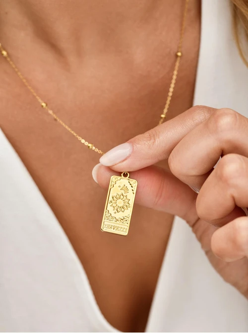 Naszyjnik Tarot Vezzi, stal pozłacana, S310632Z00