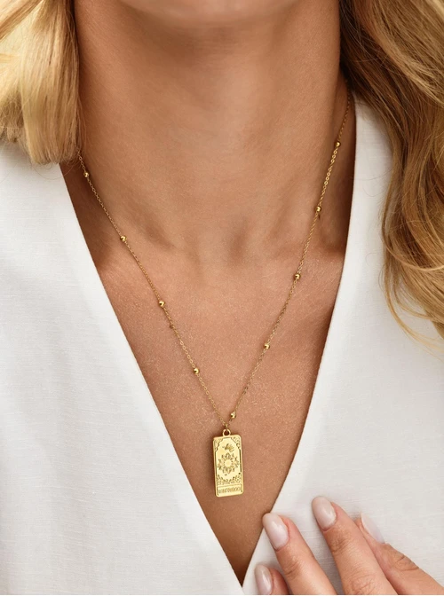 Naszyjnik Tarot Vezzi, stal pozłacana, S310632Z00