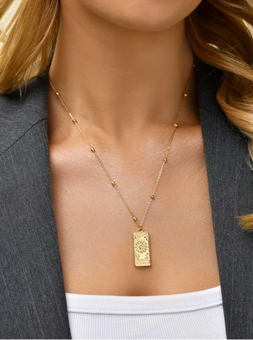 Naszyjnik Tarot Vezzi, stal pozłacana S310633Z00