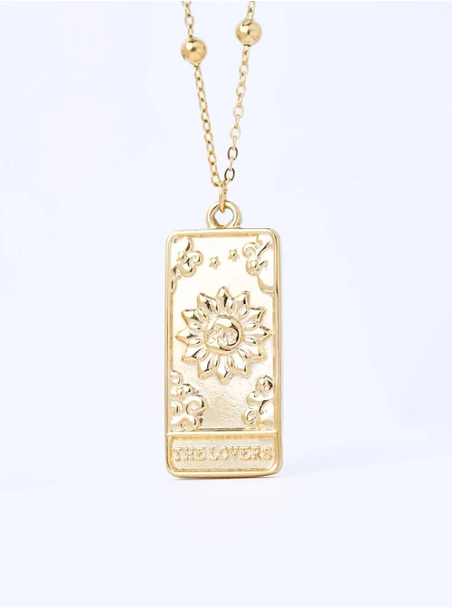 Naszyjnik Tarot Vezzi, stal pozłacana S310633Z00
