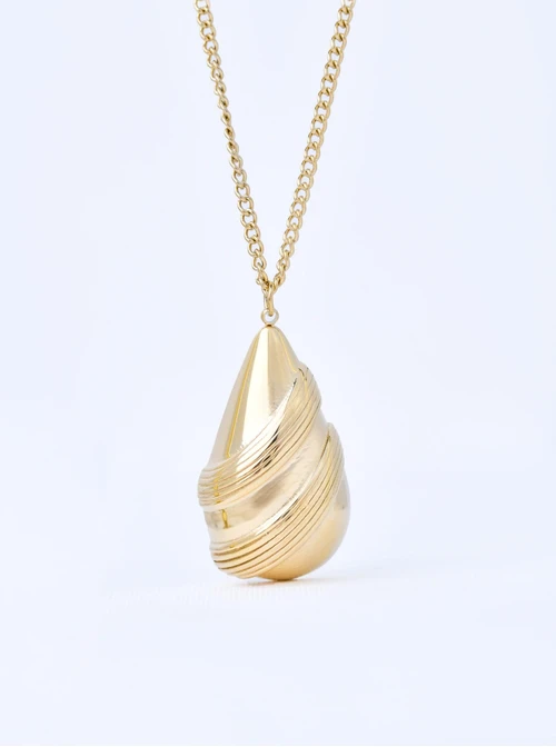 Naszyjnik kropla, stal pozłacana S310585Z00