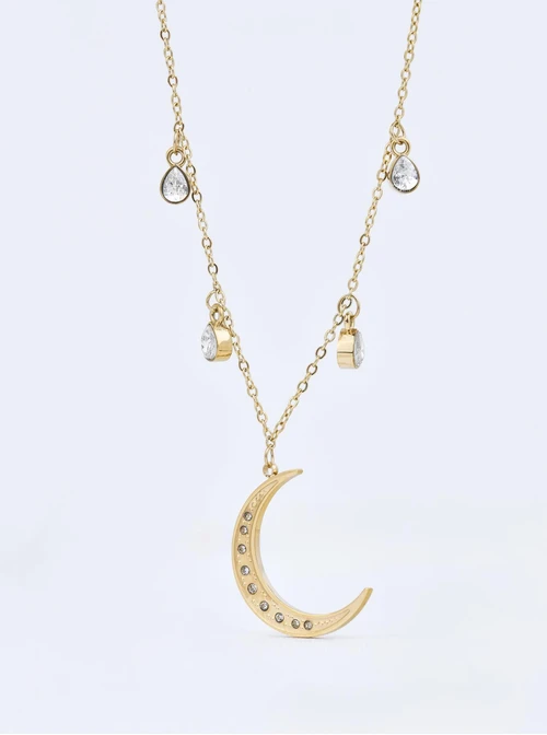 Naszyjnik księżyc kryształki, S310646Z00