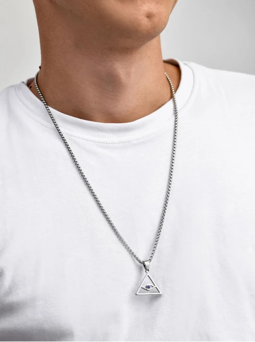 Naszyjnik męski, Oko Proroka, stal S311518S00