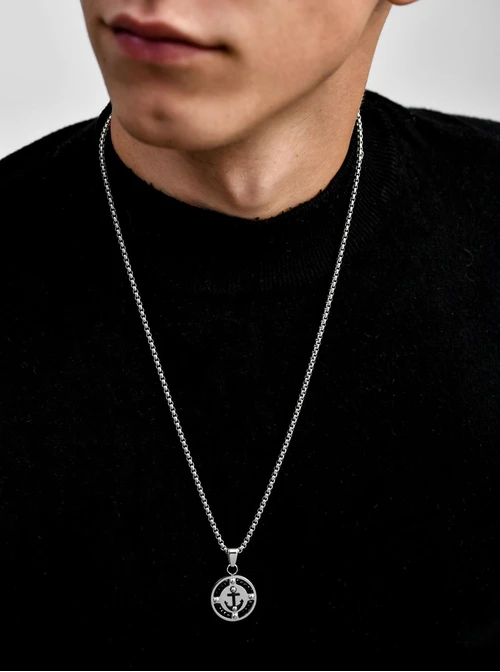 Naszyjnik męski, kotwica, stal S311514S00