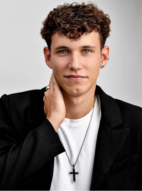 Naszyjnik męski, krzyż, stal S311528S00