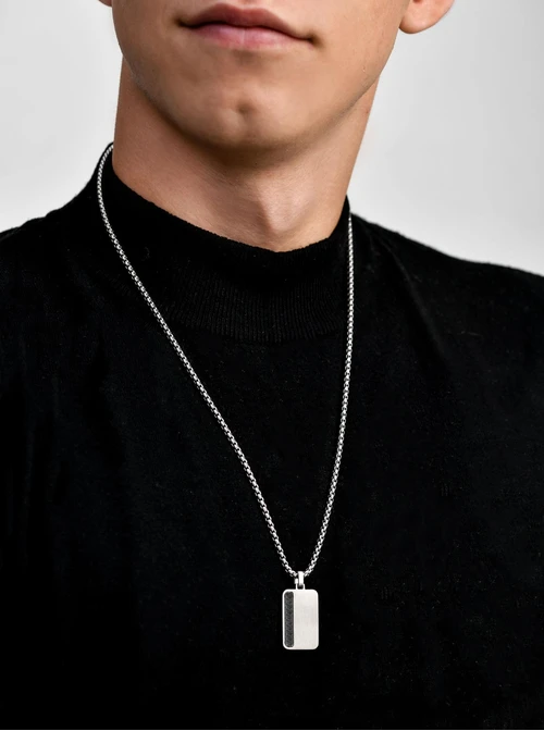 Naszyjnik męski, nieśmiertelnik, stal S311496S00