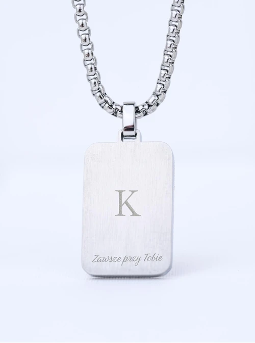 Naszyjnik męski, nieśmiertelnik, stal S311496S00