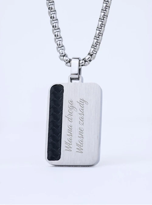 Naszyjnik męski, nieśmiertelnik, stal S311496S00