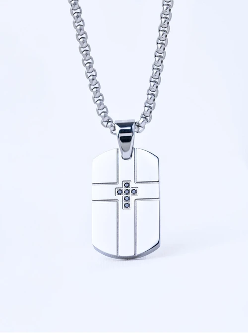 Naszyjnik męski, nieśmiertelnik, stal S311506S00