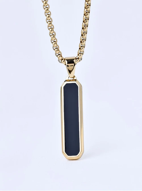 Naszyjnik męski, stal pozłacana S311492Z00