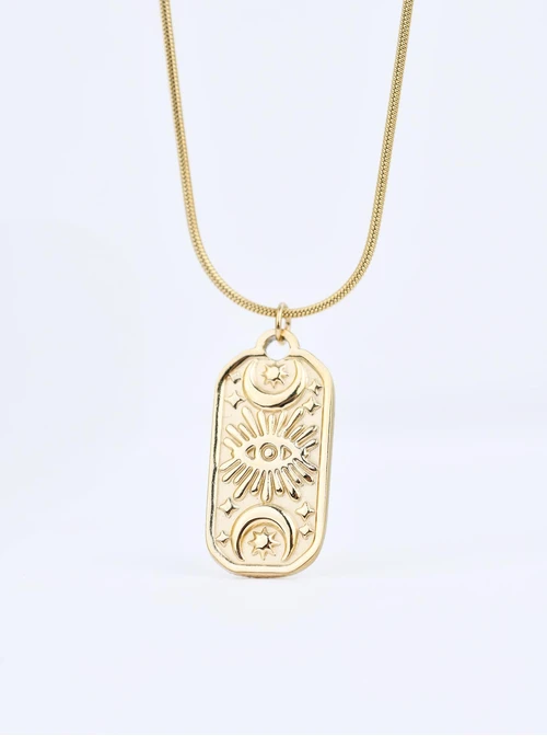 Naszyjnik oko proroka, stal pozłacana, S310602Z00