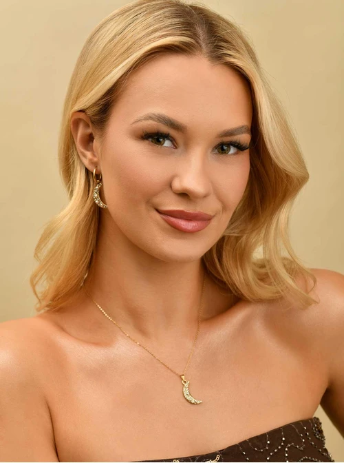 Naszyjnik, perełki, stal pozłacana, S311391Z00