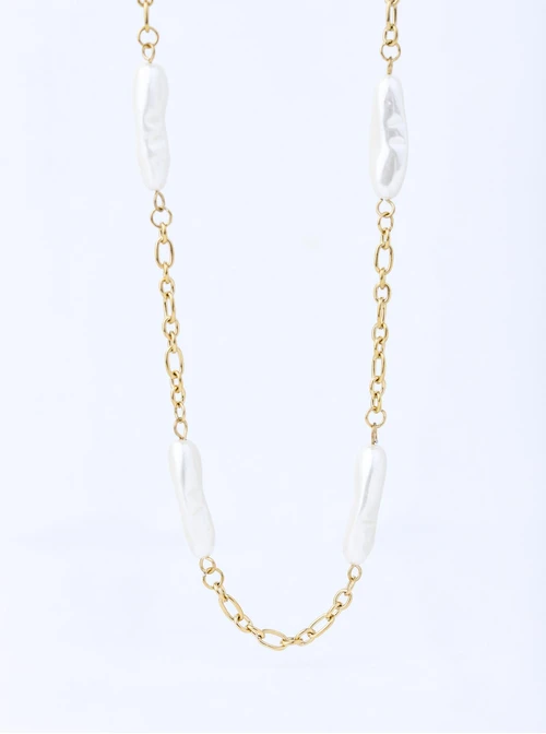 Naszyjnik perły, stal pozłacana S311300Z00