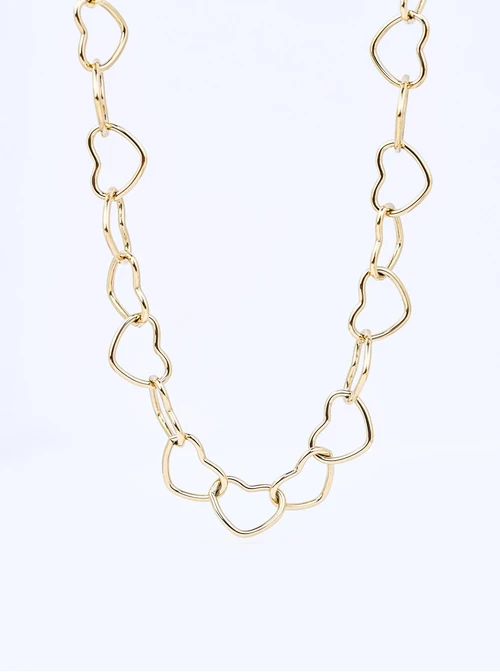 Naszyjnik serduszka, baza Charms, stal pozłacana S311413Z00