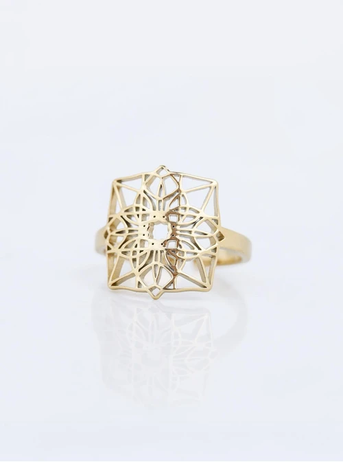 Pierścionek Rozeta Vezzi, stal pozłacana S410694Z00