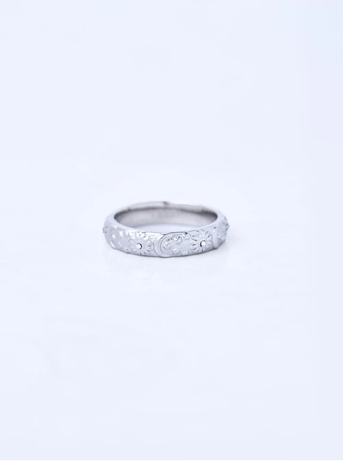 Pierścionek słoneczka, księżyce, stal S410590S00