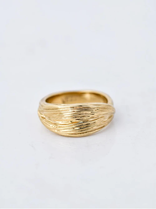 Pierścionek, stal pozłacana S410588Z00