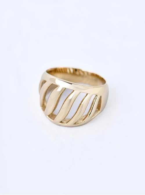 Pierścionek, stal pozłacana S410663Z00