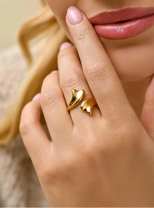 Pierścionek, stal pozłacana S411230Z00