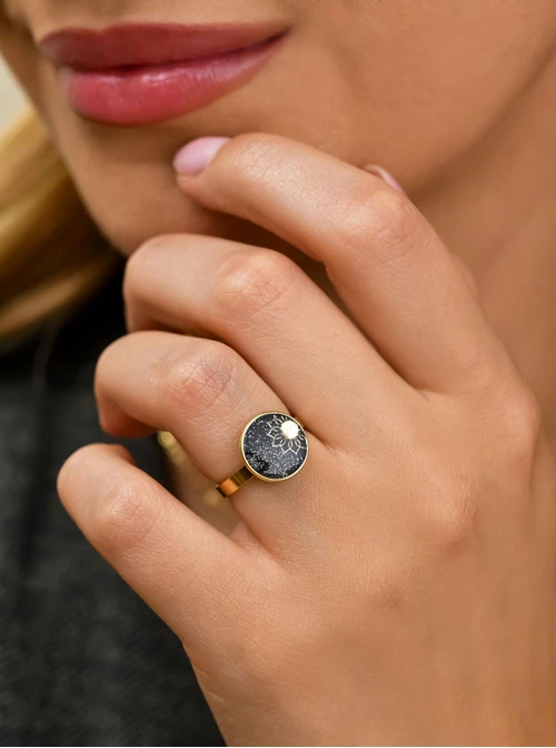 Pierścionek Rozeta Vezzi, stal pozłacana S411362Z00