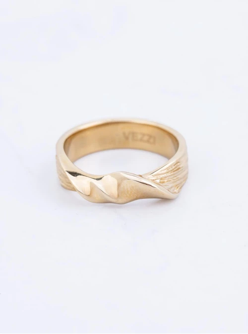 Pierścionek, stal pozłacana S411235Z00