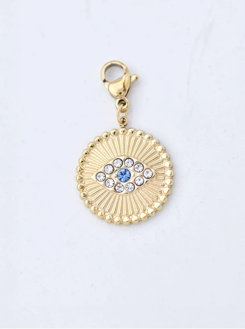 Zawieszka, charms Oko Proroka, stal pozłacana, SC11396Z00