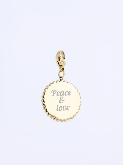 Zawieszka, charms Oko Proroka, stal pozłacana, SC11396Z00