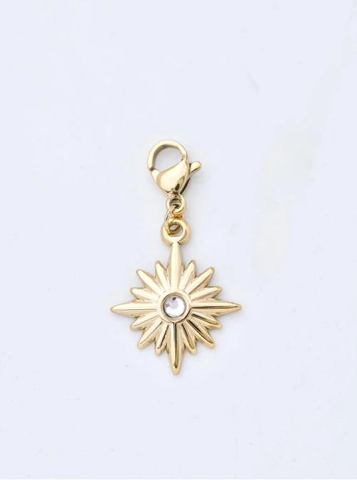 Zawieszka, charms gwiazda, stal pozłacana, SC11397Z00