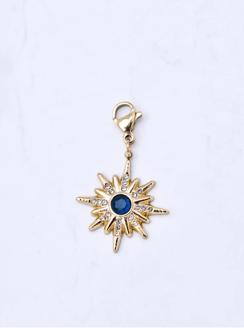 Zawieszka, charms gwiazda, stal pozłacana, SC11412Z00