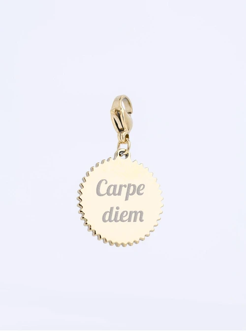 Zawieszka, charms księżyc, stal pozłacana SC11408Z00