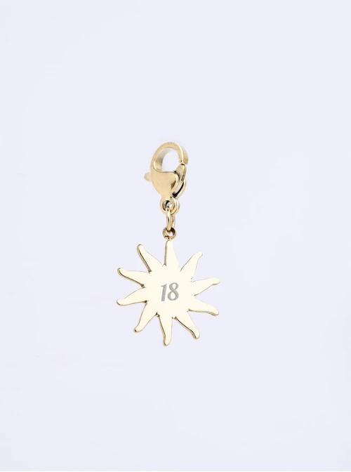 Zawieszka, charms, słońce, stal pozłacana, SC11407Z00